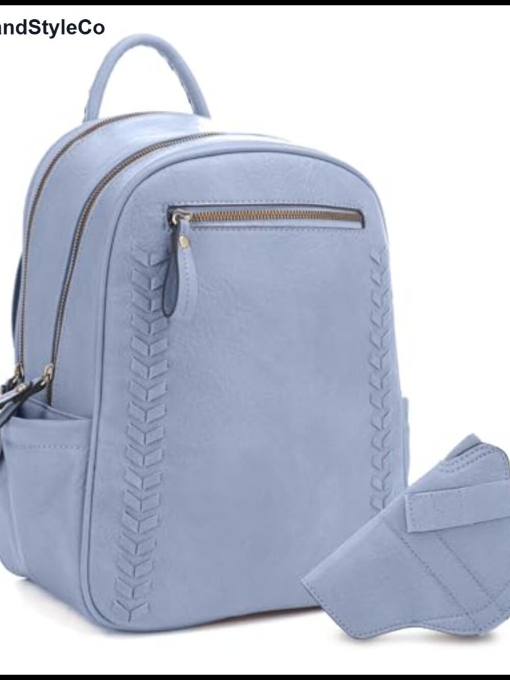 Faux Leather Concealed Carry Backpack Purse Multi Compartment CCW Daypack